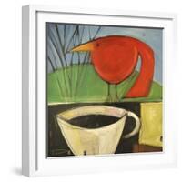 Coffee and Red Bird-Tim Nyberg-Framed Giclee Print