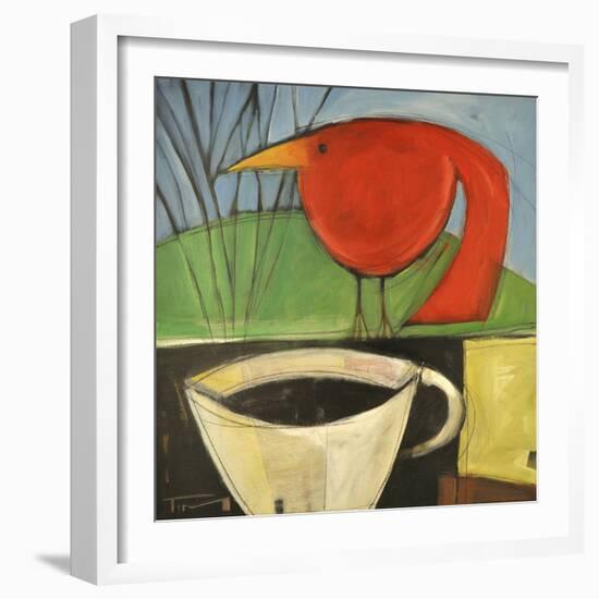 Coffee and Red Bird-Tim Nyberg-Framed Giclee Print