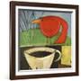 Coffee and Red Bird-Tim Nyberg-Framed Giclee Print