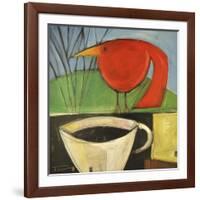 Coffee and Red Bird-Tim Nyberg-Framed Giclee Print