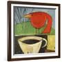 Coffee and Red Bird-Tim Nyberg-Framed Giclee Print