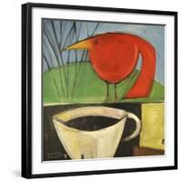 Coffee and Red Bird-Tim Nyberg-Framed Giclee Print