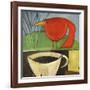 Coffee and Red Bird-Tim Nyberg-Framed Giclee Print