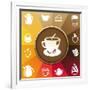 Coffee And Tea Icons-venimo-Framed Art Print