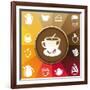 Coffee And Tea Icons-venimo-Framed Art Print