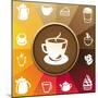 Coffee And Tea Icons-venimo-Mounted Art Print