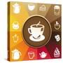 Coffee And Tea Icons-venimo-Stretched Canvas