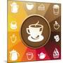 Coffee And Tea Icons-venimo-Mounted Art Print