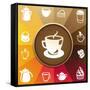 Coffee And Tea Icons-venimo-Framed Stretched Canvas