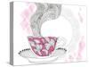 Coffee And Tea Mug With Abstract Doodle Pattern-cherry blossom girl-Stretched Canvas