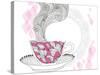 Coffee And Tea Mug With Abstract Doodle Pattern-cherry blossom girl-Stretched Canvas