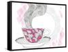 Coffee And Tea Mug With Abstract Doodle Pattern-cherry blossom girl-Framed Stretched Canvas