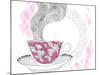 Coffee And Tea Mug With Abstract Doodle Pattern-cherry blossom girl-Mounted Art Print