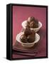 Coffee and Whisky Truffles in Two Small Dishes-Marc O^ Finley-Framed Stretched Canvas
