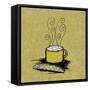 Coffee Art 4-Herb Dickinson-Framed Stretched Canvas