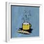 Coffee Art Blue-Herb Dickinson-Framed Photographic Print