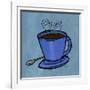 Coffee Art Blue-Herb Dickinson-Framed Photographic Print