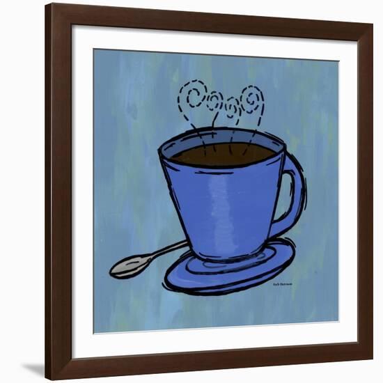 Coffee Art Blue-Herb Dickinson-Framed Photographic Print