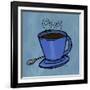 Coffee Art Blue-Herb Dickinson-Framed Photographic Print