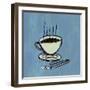 Coffee Art Blue-Herb Dickinson-Framed Photographic Print