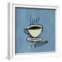 Coffee Art Blue-Herb Dickinson-Framed Photographic Print