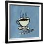 Coffee Art Blue-Herb Dickinson-Framed Premium Photographic Print