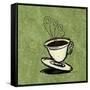 Coffee Art Green-Herb Dickinson-Framed Stretched Canvas