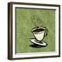 Coffee Art Green-Herb Dickinson-Framed Photographic Print