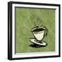 Coffee Art Green-Herb Dickinson-Framed Photographic Print