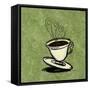 Coffee Art Green-Herb Dickinson-Framed Stretched Canvas