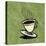 Coffee Art Green-Herb Dickinson-Stretched Canvas