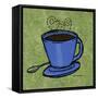 Coffee Art Green-Herb Dickinson-Framed Stretched Canvas