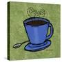 Coffee Art Green-Herb Dickinson-Stretched Canvas