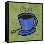 Coffee Art Green-Herb Dickinson-Framed Stretched Canvas