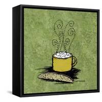 Coffee Art Green-Herb Dickinson-Framed Stretched Canvas