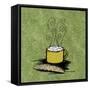 Coffee Art Green-Herb Dickinson-Framed Stretched Canvas