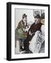 Coffee at the Table. Man-null-Framed Giclee Print