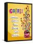 Coffee Background. Illustration Which May Be Used As Menu Cover Or Card-Anastasiya Zalevska-Framed Stretched Canvas