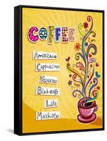 Coffee Background. Illustration Which May Be Used As Menu Cover Or Card-Anastasiya Zalevska-Framed Stretched Canvas