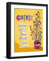 Coffee Background. Illustration Which May Be Used As Menu Cover Or Card-Anastasiya Zalevska-Framed Art Print