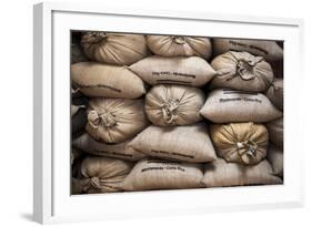 Coffee Bags. Monteverde. Costa Rica. Central America-Tom Norring-Framed Photographic Print