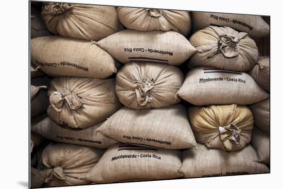 Coffee Bags. Monteverde. Costa Rica. Central America-Tom Norring-Mounted Photographic Print