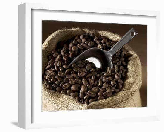 Coffee Beans in a Jute Sack-Jean-Michel Georges-Framed Photographic Print