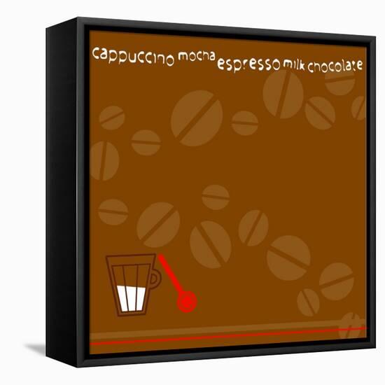 Coffee Beans, Measuring Spoon, Cream-null-Framed Stretched Canvas