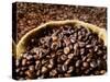 Coffee Beans, Some in a Sack-Dieter Heinemann-Stretched Canvas