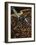 Coffee Beans with Metal Scoop in Sack-Vladimir Shulevsky-Framed Photographic Print