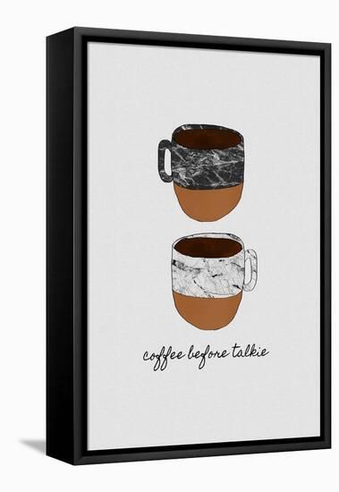 Coffee before Talkie-Orara Studio-Framed Stretched Canvas