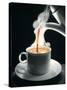 Coffee Being Poured into a Cup-J?rgen Klemme-Stretched Canvas
