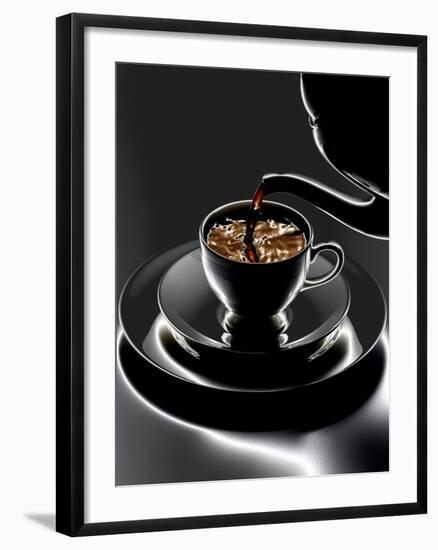 Coffee Being Poured-Hermann Mock-Framed Photographic Print