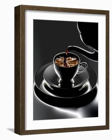 Coffee Being Poured-Hermann Mock-Framed Photographic Print